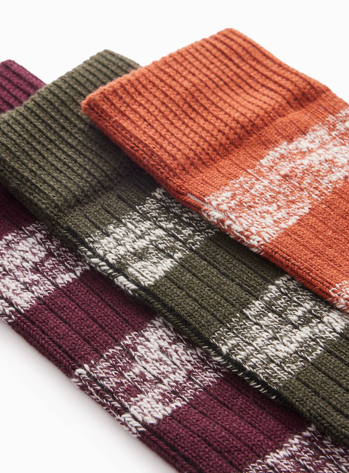 Navy, Green, Red & Burnt Orange Boot Socks 4-Pack 9-12 - Image 2